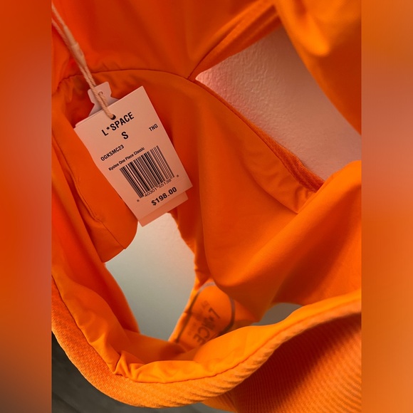 NWT! LSPACE Eco Chic Repreve Kyslee One Piece Swimsuit in Tangerine - Size S - Picture 9 of 9